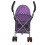 Pet Stroller Pushchair in Purple Dot With Cover 5