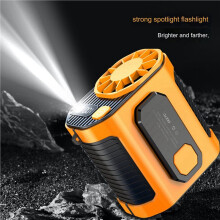 3X Waist-Mounted Fan Cooling High-Temperature Outdoor Work Room Welding Site Portable Waist-Mounted Fan Orange