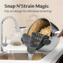 Kitchen Silicone Pasta Strainer Clip- for Pots and Pans Cooking Colander for Vegetables and Noodles Kitchen Gadgets