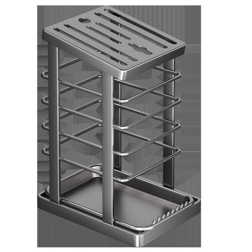 Kitchen Tabletop Storage Rack Holder Stand Waterproof Hollow Storage Rack Kitchen Utensil Organizer Holder White 1