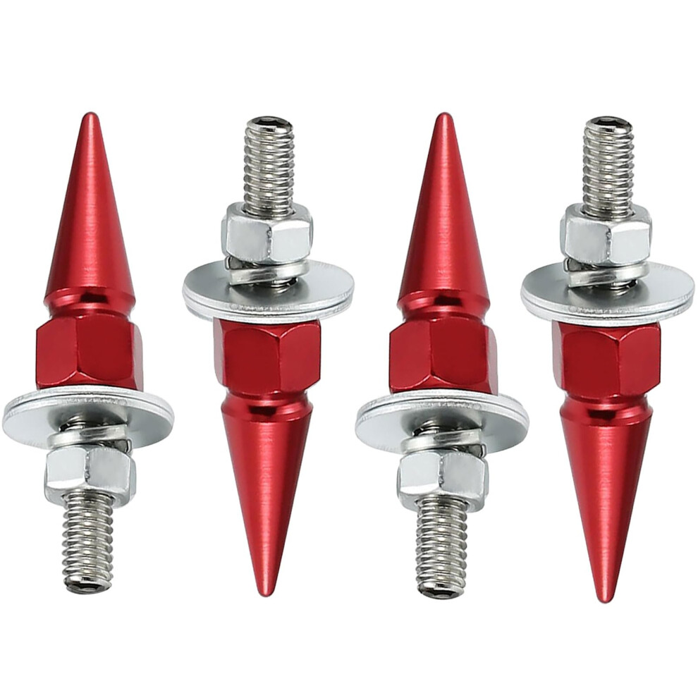 License Plate Screws Kit, Aluminum Alloy Bolts For Secure Mounting, Fits Car Motorcycle Truck Red 9330225091530