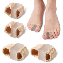Zehenspreizer zur Korrektur von Hallux valgus und Hammerzehen, weicher Zehenspreizer aus Fasern, 2 Paar, Größen S+L