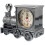 Antique Locomotive Shape Alarm Clock Plastic Model 1 Set Creative Desktop Decor Grey 1