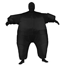 Lichtgewicht, effen opblaasbaar kostuum voor volwassenen, unisex, op batterijen. Leuke outfit.