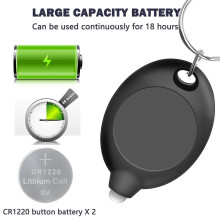 12pcs LED Keychain Flashlight Micro-Pocket Light, Emergency LED Key Ring Flashlight, Batteries Included