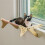 Adjustable Cat Window Perch Hammock Sturdy 40 Lbs Capacity Sunbathing Bed  Washable for Indoor Cats C 3