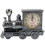 Antique Locomotive Shape Alarm Clock Plastic Model 1 Set Creative Desktop Decor Grey 2