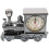 Antique Locomotive Shape Alarm Clock Plastic Model 1 Set Creative Desktop Decor Grey 5