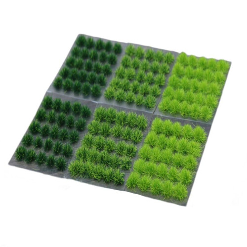 7PCS 5mm Artificial Grass Tufts Miniature Grass Bushes Plant Cluster Multi-Terrain Simulation Model Sand Table Scene 1