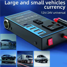 2X 1500W Car Power Inverter 12V 24V to 220V Mobile Phone USB Charging Truck Home Socket Auto Charger Converter Adapter