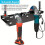 Metal Angle Grinder Bracket Wall-Mounted Double-Slot Tool Storage Rack with Built-in Cable Management Holes 7