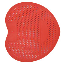 Durable Plastic Urinal Screen 19x17cm Splashproof Aromatic Red