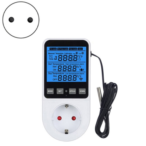 Fully Functional Temperature Controller Socket Timer  Digital Thermostat Heating Cooling Regulator Thermometers EU 1