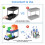 Under Sink Organizer Storage, Kitchen Organization Rack with Double Sliding Cabinet Drawers Multi-Purpose Storage Shelf 6