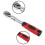 Chave de Catraca de 1/4" com Cabeça Flexível de 180 Graus e 72 Dentes, Reversível e Extensível de 17 A 22 cm. 5