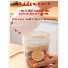 Leakproof Salad Jars - Wet/Dry Separation Containers, 3in1 Salad Jar with Dressing Cup Container for Meal Prep