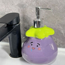 Bouteille de Lotion Aubergine Salle de Bain Toilettes Gel Douche Shampoing Sous-Bouteille en Céramique Bouteille à Main en Céramique Accessoires B