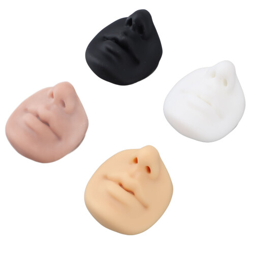 4pcs Silicone Piercing Model - Lip & Nose Practice, Display, 7.5x7cm 2