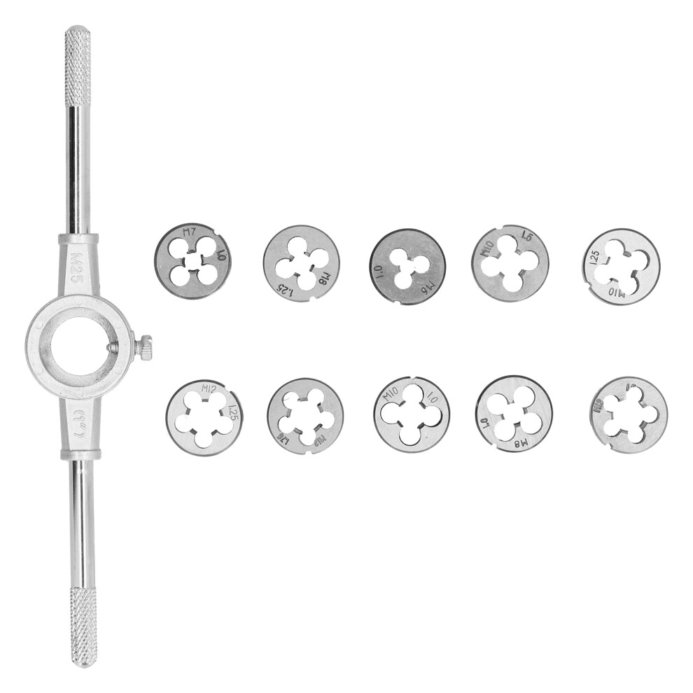 10Pcs Metric Bearing Steel Die Set With Wrench For Male Thread Repair 6951391402185