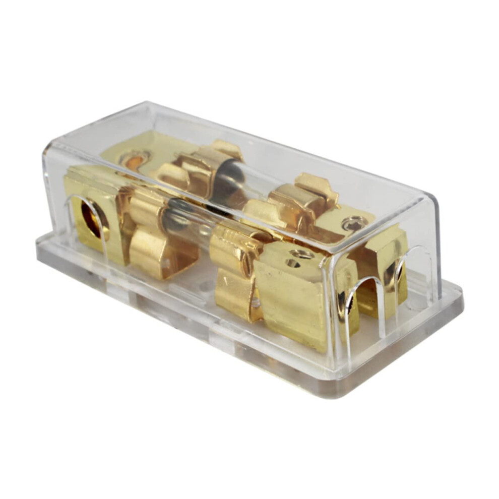 Car Audio Fuse Holder With Transparent Cover, Durable Zinc Alloy Interface, Reliable Overcurrent Protection 9330225092032