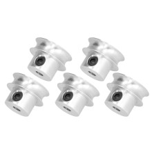 5 Pack Aluminum V-Shaped Pulley 16mm Hole for Belt Transmission