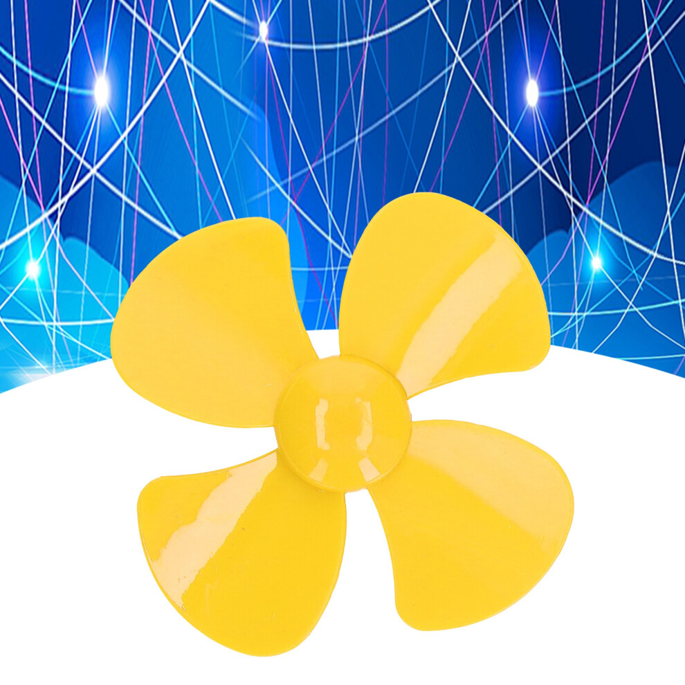 Boat Accessories 10Pcs 60Mm Plastic 4-Blade Propellers With 2Mm Hole Yellow 6901391402968