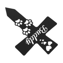 1Iron Black Durable Dog Memorial Stake Elegant Outdoor Grave Marker