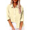 Womens Cotton Linen Button Down Shirt-White L 5