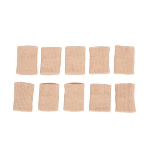 10 Stück Fingerprotektoren Einheitsgröße Hautfarbe Nylon 1