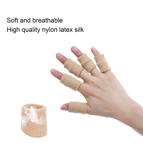 10 Stück Fingerprotektoren Einheitsgröße Hautfarbe Nylon 2
