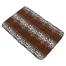 Pet Blanket Soft Plush for Dogs Cats Small Animals Leopard Pattern M Size