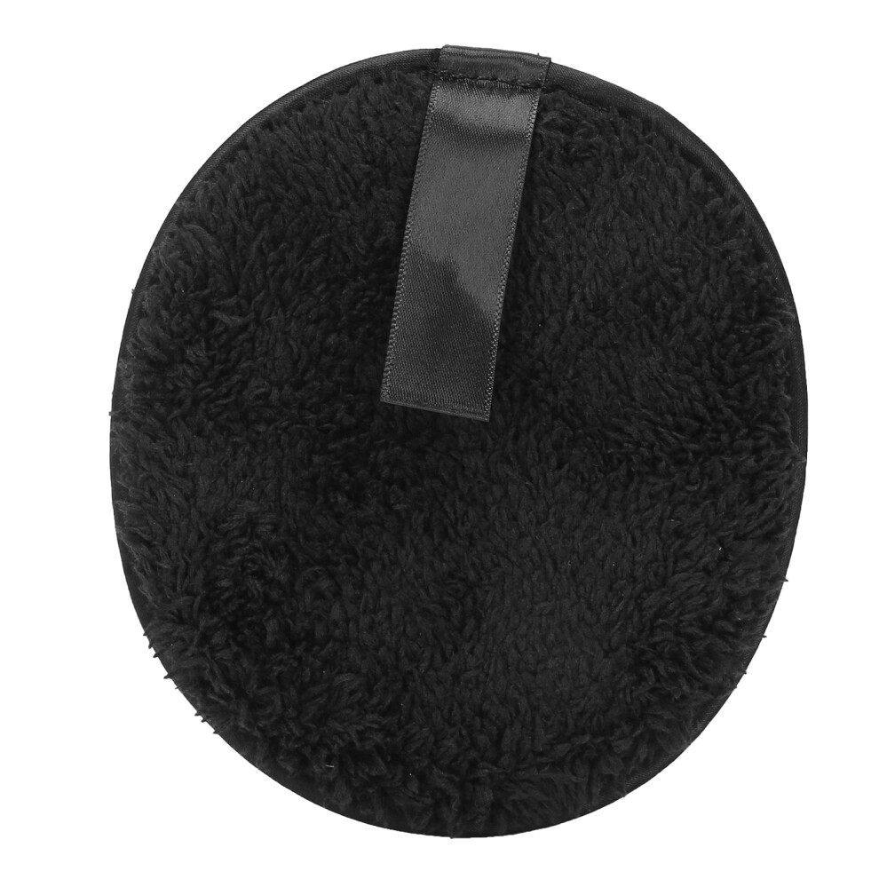 Black Doublesided Reusable Makeup Remover Pads, Fiber, 6 Pcs