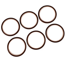 6 Stück braunes Heißklebeband 0,24 Zoll x 36,1 Yard Hochtemperaturbeständiges PI-Film