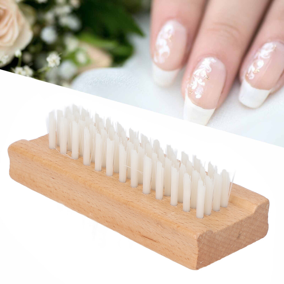 Double Sided Wooden Nail Brush for Manicure Pedicure Cuticle & Nail Hygiene