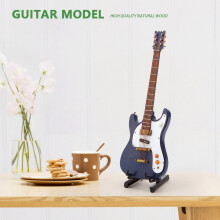 Holzmini-Gitarrenmodell Dekor 18x6x0,8cm Wohn- und Bürodekoration
