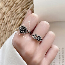 Offener Vintage-Ring aus 925er Sterlingsilber mit floralem Muster