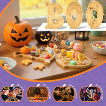 Halloween storage tray suitable for indoor kitchen tables and fireplaces