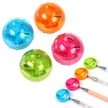 Manual Pencil Sharpener, Double Hole (2.0mm), Anti-Slip, Large Shavings Tray, Handheld, for Office & School, Blue, Under $5