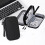Multi-layer Digital Accessories Storage Bag with Zipper Mesh, Protective Compartments & Travel-Friendly Design – Black 1