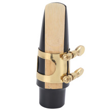 5Pcs Black Saxophone Mouthpiece Accessories Reed Tooth Pad Metal Buckle