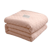 Under $11 Ac Blankets Clearance 59"x39.37", Cotton Couch Throws, Lightweight Solid Color Twin Blanket, Breathable & Soft – Pink