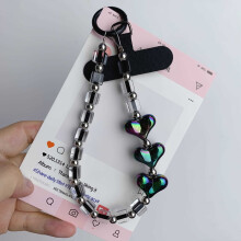 Cordão para celular com miçangas, pingente resistente para bolsa, acessório feminino estiloso para pendurar no pulso, ótima ideia de presente.