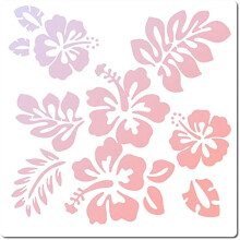 Hibiscus Flower Stencil Reusable Hawaiian Floral Template