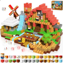 (120 件农场) 300 Magnetic Blocks - Stacked Magnets, STEM Montessori Sensory Toys for Boys Girls Ages 3+, Christmas Birthday Gifts