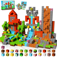 (150 PCS 森林之路) 300 Magnetic Blocks - Stacked Magnets, STEM Montessori Sensory Toys for Boys Girls Ages 3+, Christmas Birthday Gifts