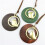 Vintage houten vogel hanger ketting 80 cm 1