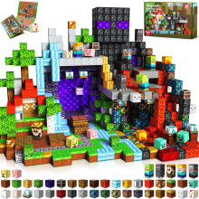 (300 件黑曜石幽灵门户) 300 Magnetic Blocks - Stacked Magnets, STEM Montessori Sensory Toys for Boys Girls Ages 3+, Christmas Birthday Gifts