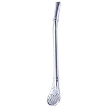 Straws Stainless Steel Straw Spoon Dual Purpose Coffee Beverage Stirring Spoon, Milk Tea Filtering Straw Spoon Reusable Straws