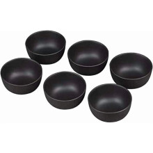 Kinesisk te-smagskop, lilla sandkopper, lille smagskop, mini-tekop, lilla sand, kung fu-tekop, keramikkop, teskål, sæt med 6, sort