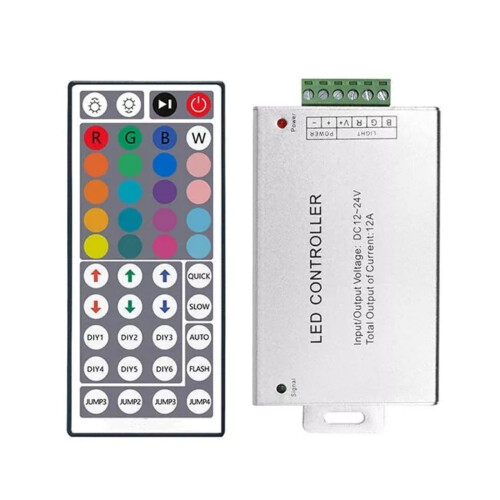 DC 12V-24V LED Light Strip Dimmer 12A PWM Controller for Single Color LED Strips Dimmer